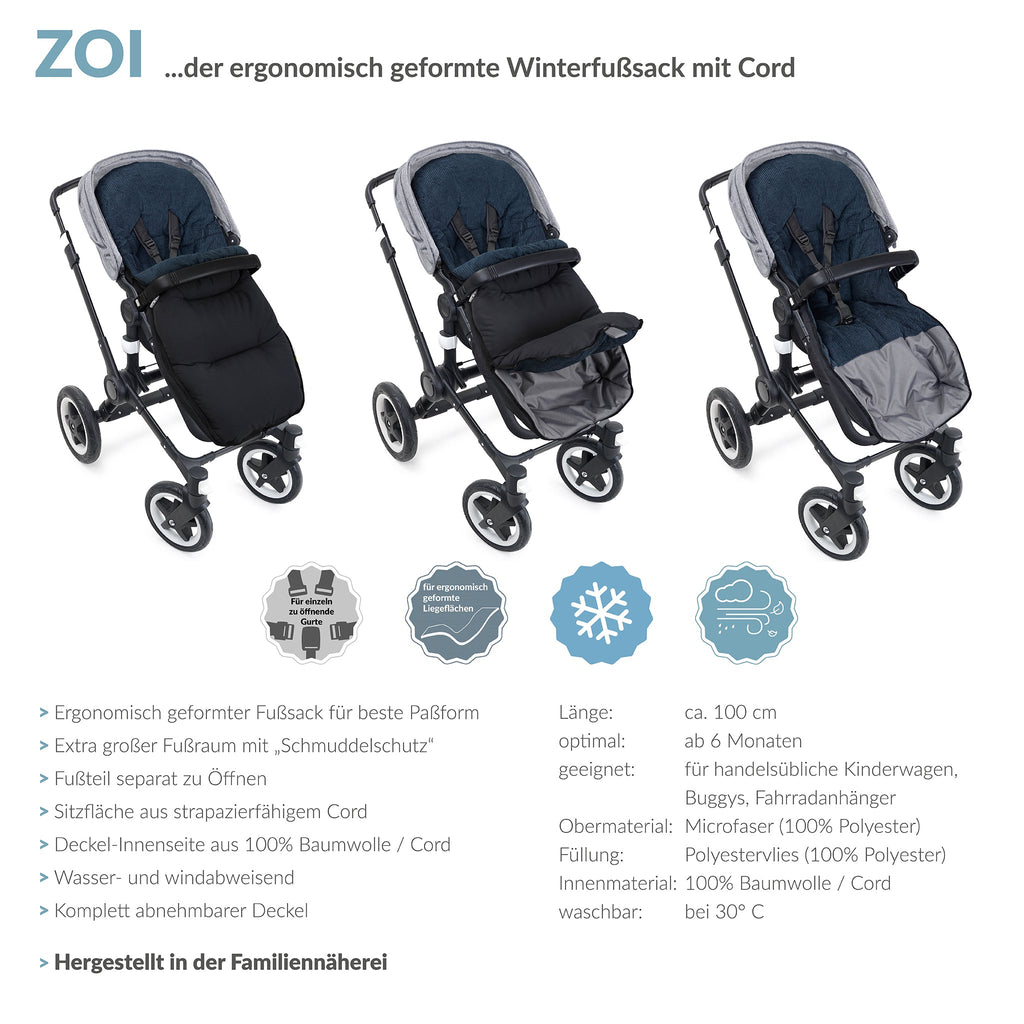 ZOI der ergonomische Winterfusssack