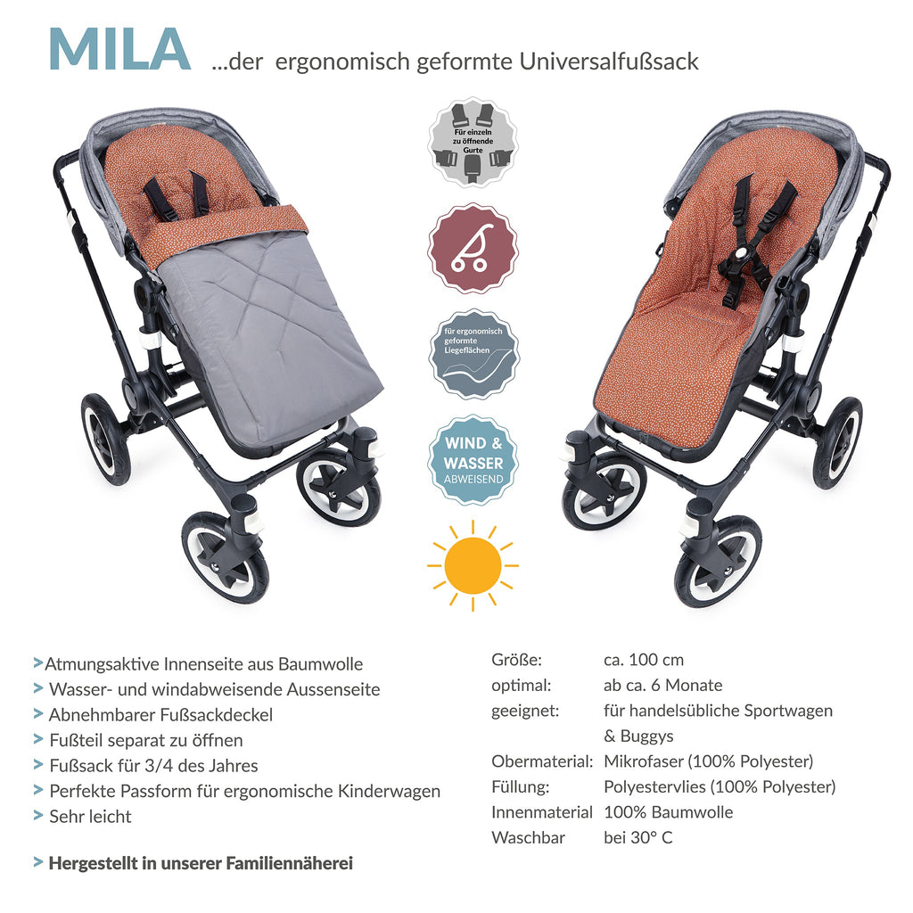 MILA der ergonomische Sommerfusssack