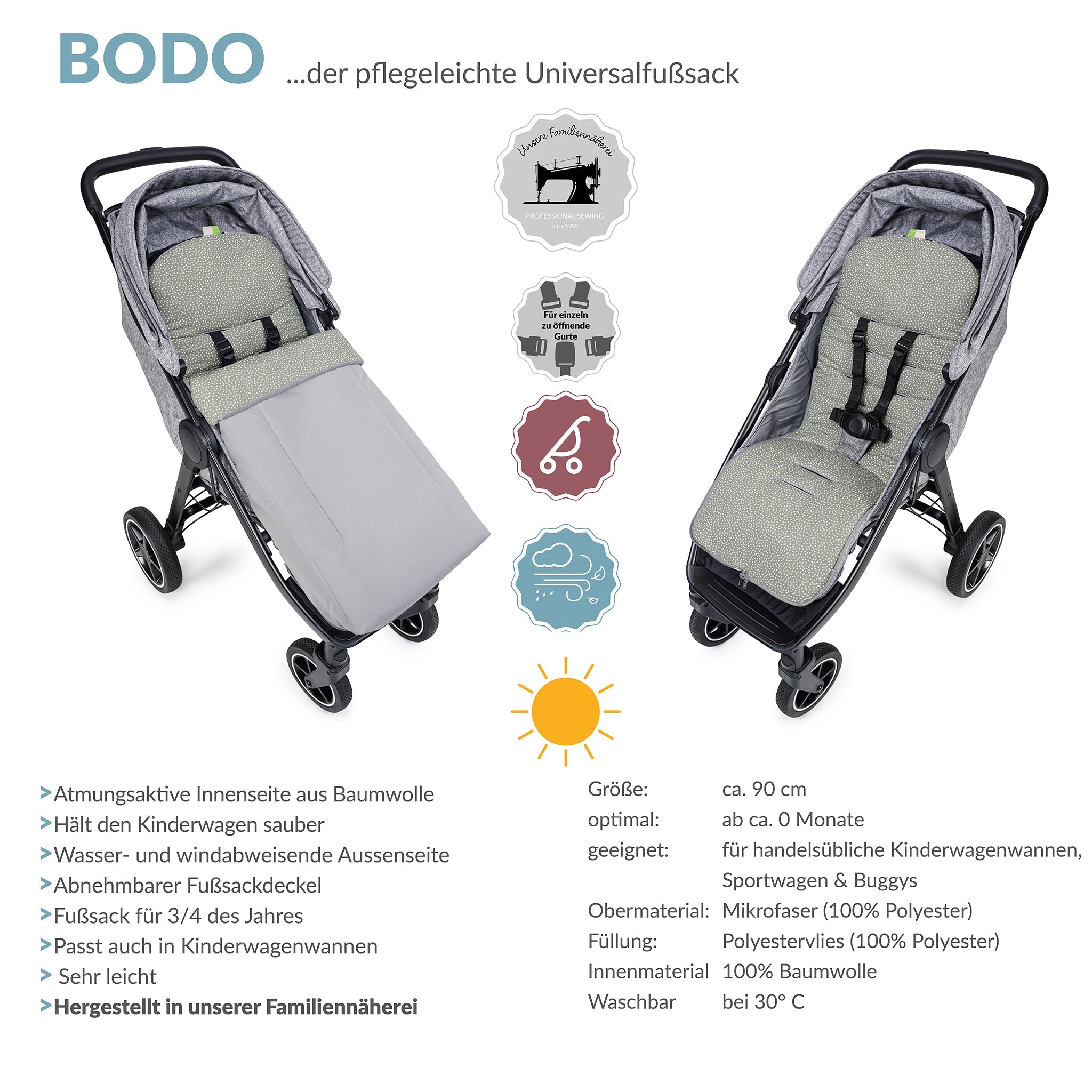 BODO der klassische Sommerfußsack