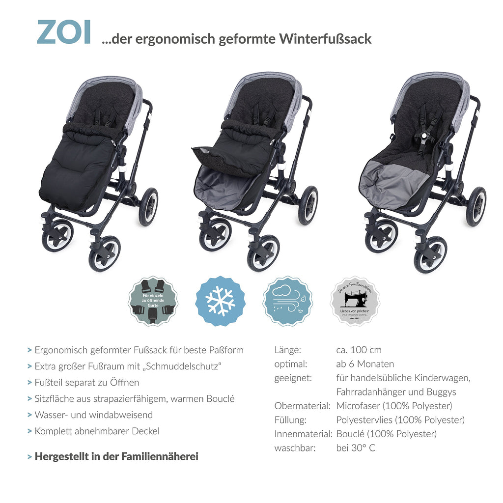 ZOI der ergonomische Winterfusssack