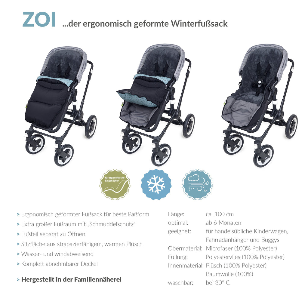 ZOI der ergonomische Winterfusssack