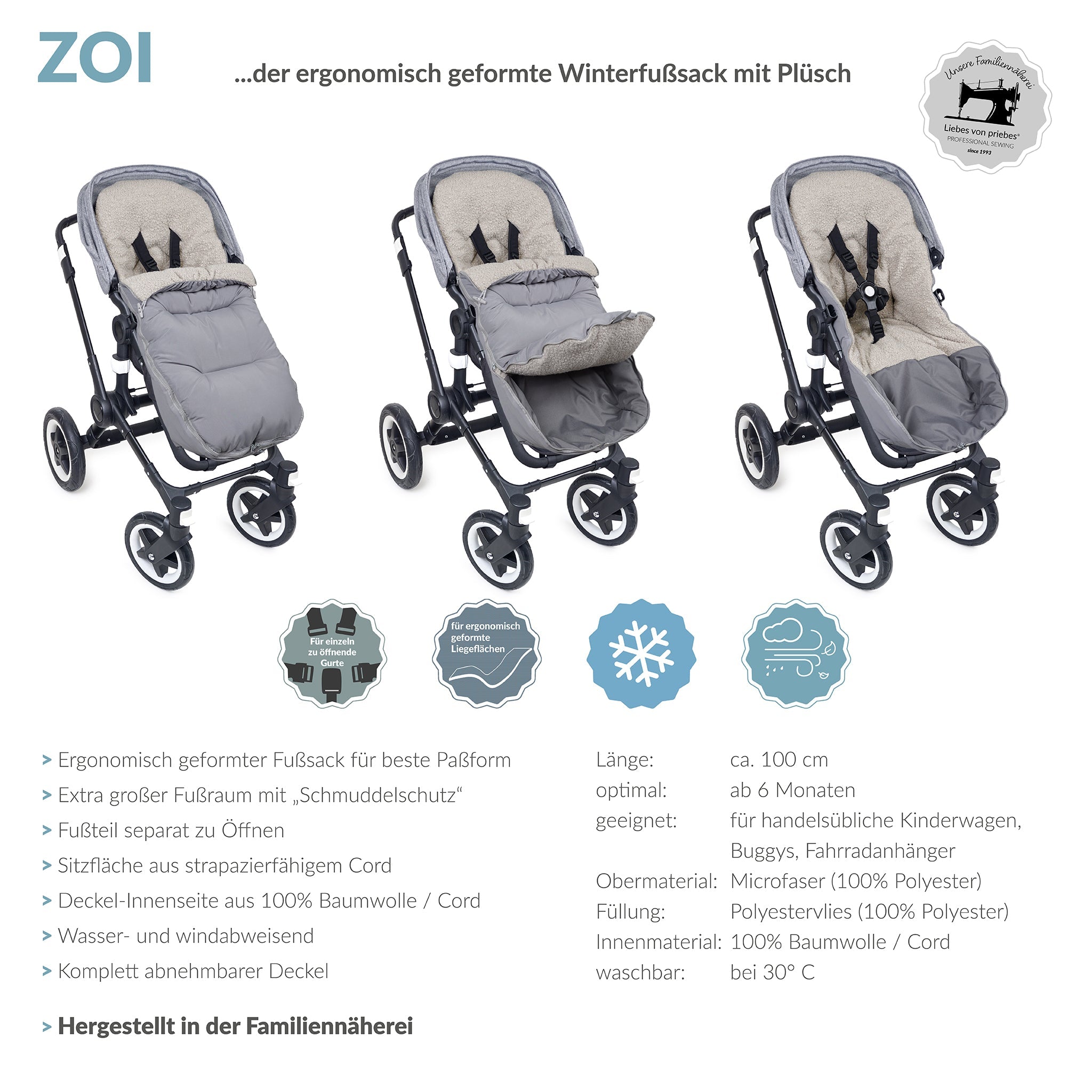 ZOI der ergonomische Winterfusssack